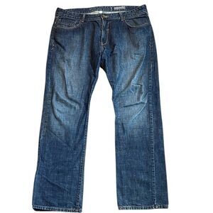Levis SilverTab Jeans Men’s 38x32 Dark Blue Distressed Denim Slim Straight Leg